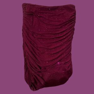 AFRM Elegant Burgundy Ruched Top Sz M